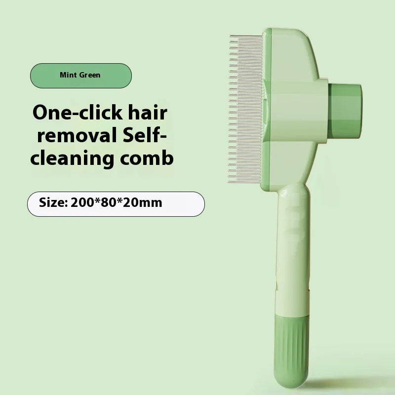 Self-Cleaning Pet Hair Comb for Dogs & Cats with Release Button