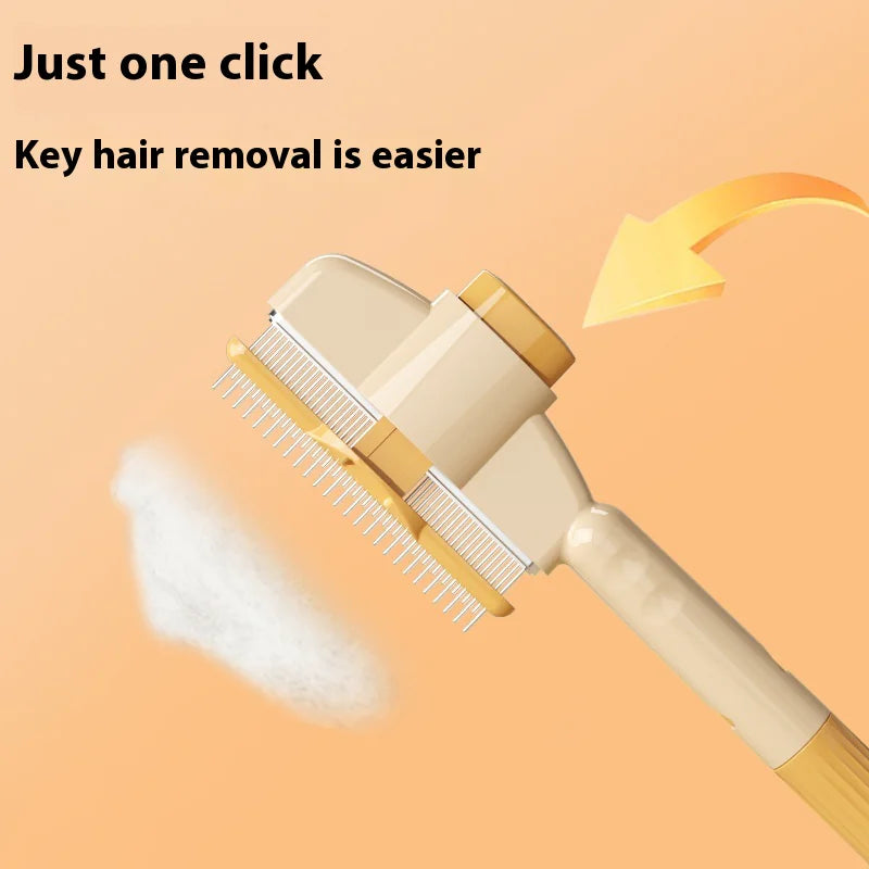 Self-Cleaning Pet Hair Comb for Dogs & Cats with Release Button