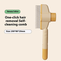 Self-Cleaning Pet Hair Comb for Dogs & Cats with Release Button