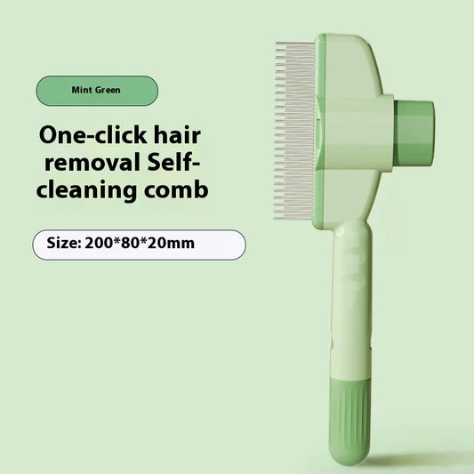 Self-Cleaning Pet Hair Comb for Dogs & Cats with Release Button